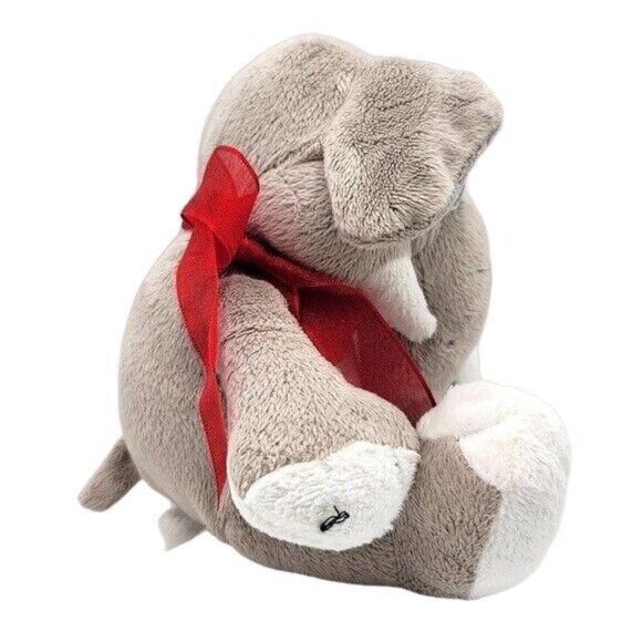 2/$15 Fine Toy Elephant Plush Gray 12" Heart Love On Foot Red Ribbon Valentine - Picture 5 of 10